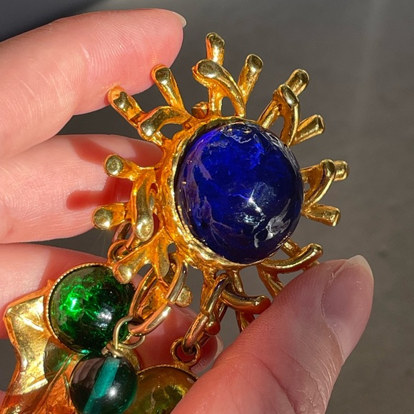 Vintage Philippe Ferrandis Poured Glass Brooch. - Picture 7 of 7